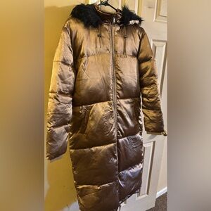 Women's Metallic Puffer Coat